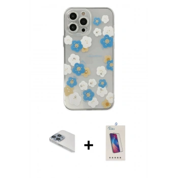 MARSİLYAN™- iPhone 13 Pro Max Kılıf Eksen Asil Prime - Siyah Joko 5D Cam + Pers Alüminyum Kamera Lens - SABE