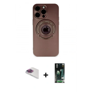 MARSİLYAN™- iPhone 13 Pro Max Kılıf Eksen Klasik Prime - Şeffaf 360 Full Body Arka Koruyucu + Pers Alüminyum Kamera Lens - GI