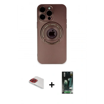 MARSİLYAN™- iPhone 13 Pro Max Kılıf Eksen Klasik Prime - Şeffaf 360 Full Body Arka Koruyucu + Pers Alüminyum Kamera Lens - KI