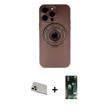 MARSİLYAN™- iPhone 13 Pro Max Kılıf Eksen Klasik Prime - Şeffaf 360 Full Body Arka Koruyucu + Rainbow Kamera Lens Koruma Cam - REGD