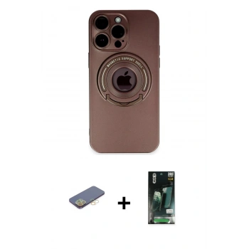 MARSİLYAN™- iPhone 13 Pro Max Kılıf Eksen Klasik Prime - Şeffaf 360 Full Body Arka Koruyucu + Renkli Kamera Lens Koruma Cam - SI