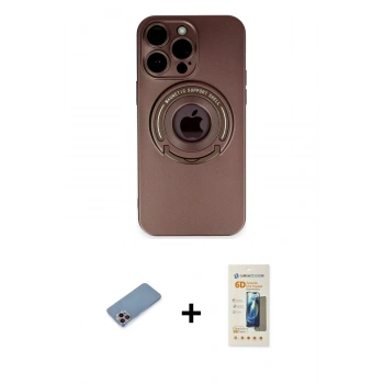 MARSİLYAN™- iPhone 13 Pro Max Kılıf Eksen Klasik Prime - Siyah 6D Mat Seramik Hayalet Nano Ekran Koruyucu + Shine Kamera Lens Koruma Cam - PE