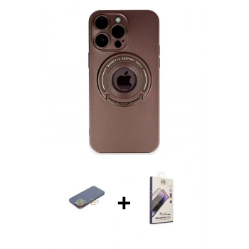 MARSİLYAN™- iPhone 13 Pro Max Kılıf Eksen Klasik Prime - Siyah Bilvis 3D Mat Cam Ekran Koruyucu + Renkli Kamera Lens Koruma Cam - SI