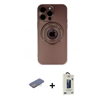 MARSİLYAN™- iPhone 13 Pro Max Kılıf Eksen Klasik Prime - Siyah Bilvis Hayalet Cam Ekran Koruyucu + Renkli Kamera Lens Koruma Cam - MI