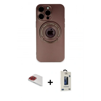 MARSİLYAN™- iPhone 13 Pro Max Kılıf Eksen Klasik Prime - Siyah Bilvis Hayalet Cam Ekran Koruyucu + Pers Alüminyum Kamera Lens - KI