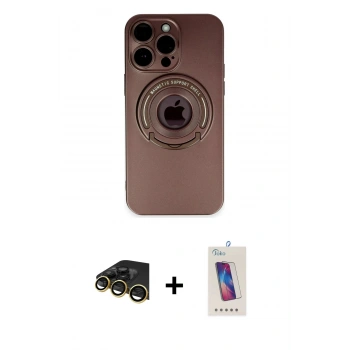 MARSİLYAN™- iPhone 13 Pro Max Kılıf Eksen Klasik Prime - Siyah Joko 5D Cam + Raze Metal Kamera Lens - GD