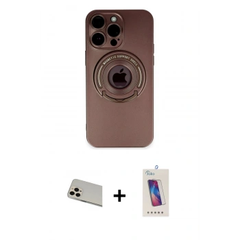 MARSİLYAN™- iPhone 13 Pro Max Kılıf Eksen Klasik Prime - Siyah Joko 5D Cam + Rainbow Kamera Lens Koruma Cam - REGD