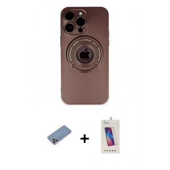 MARSİLYAN™- iPhone 13 Pro Max Kılıf Eksen Klasik Prime - Siyah Joko 5D Cam + Shine Kamera Lens Koruma Cam - PE