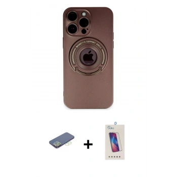 MARSİLYAN™- iPhone 13 Pro Max Kılıf Eksen Klasik Prime - Siyah Joko 5D Cam + Renkli Kamera Lens Koruma Cam - YL