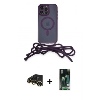 MARSİLYAN™- iPhone 13 Pro Max Kılıf Eksen Özel Seri - Şeffaf 360 Full Body Arka Koruyucu + Raze Metal Kamera Lens - GD