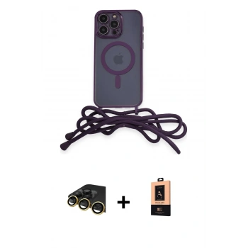 MARSİLYAN™- iPhone 13 Pro Max Kılıf Eksen Özel Seri - Şeffaf Maxco Cam Ekran Koruyucu + Raze Metal Kamera Lens - GD