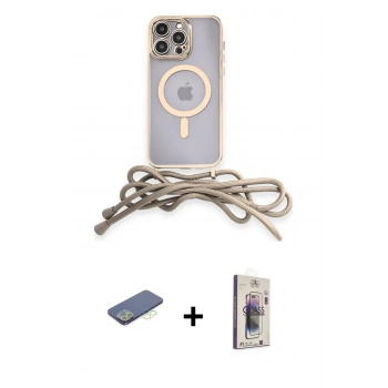 MARSİLYAN™- iPhone 13 Pro Max Kılıf Eksen Özel Seri - Siyah Bilvis 3D Cam Ekran Koruyucu + Renkli Kamera Lens Koruma Cam - YL