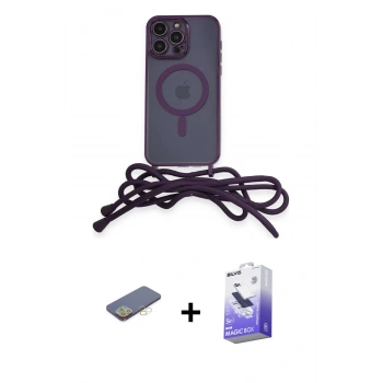 MARSİLYAN™- iPhone 13 Pro Max Kılıf Eksen Özel Seri - Siyah Bilvis 5in1 5D Magic Hayalet Cam Ekran Koruyucu + Renkli Kamera Lens Koruma Cam - SI