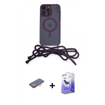 MARSİLYAN™- iPhone 13 Pro Max Kılıf Eksen Özel Seri - Siyah Bilvis 5in1 5D Magic Hayalet Cam Ekran Koruyucu + Renkli Kamera Lens Koruma Cam - TU