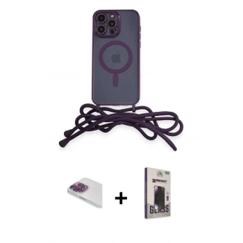 MARSİLYAN™- iPhone 13 Pro Max Kılıf Eksen Özel Seri - Siyah Bilvis Hayalet Cam Ekran Koruyucu + Pers Alüminyum Kamera Lens - GI