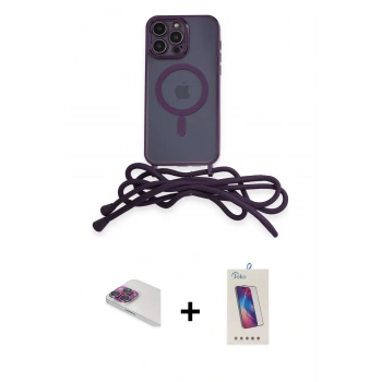 MARSİLYAN™- iPhone 13 Pro Max Kılıf Eksen Özel Seri - Siyah Joko 5D Cam + Pers Alüminyum Kamera Lens - GI