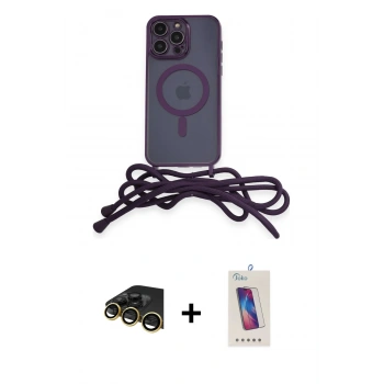 MARSİLYAN™- iPhone 13 Pro Max Kılıf Eksen Özel Seri - Siyah Joko 5D Cam + Raze Metal Kamera Lens - GD