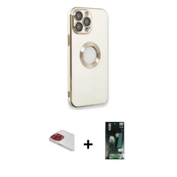 MARSİLYAN™- iPhone 13 Pro Max Kılıf İz Form Serisi - Şeffaf 360 Full Body Arka Koruyucu + Pers Alüminyum Kamera Lens - KI