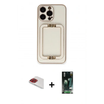MARSİLYAN™- iPhone 13 Pro Max Kılıf Kozmos Minimal Prime - Şeffaf 360 Full Body Arka Koruyucu + Pers Alüminyum Kamera Lens - KI