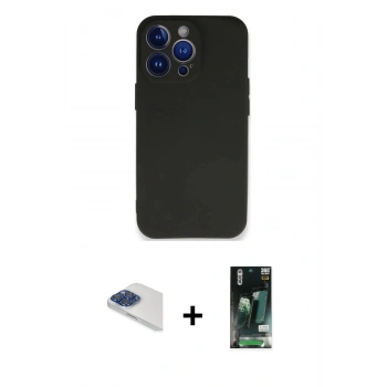 MARSİLYAN™- iPhone 13 Pro Max Kılıf Kozmos Yansıma Özel Seri - Şeffaf 360 Full Body Arka Koruyucu + Pers Alüminyum Kamera Lens - LT