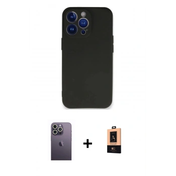 MARSİLYAN™- iPhone 13 Pro Max Kılıf Kozmos Yansıma Özel Seri - Şeffaf Maxco Cam Ekran Koruyucu + Neon Fosforlu Kamera Lens - BZ
