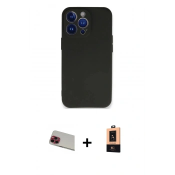 MARSİLYAN™- iPhone 13 Pro Max Kılıf Kozmos Yansıma Özel Seri - Şeffaf Maxco Cam Ekran Koruyucu + Rainbow Kamera Lens Koruma Cam - KI