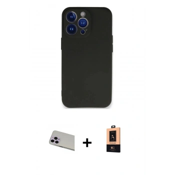 MARSİLYAN™- iPhone 13 Pro Max Kılıf Kozmos Yansıma Özel Seri - Şeffaf Maxco Cam Ekran Koruyucu + Rainbow Kamera Lens Koruma Cam - MR