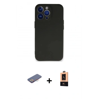 MARSİLYAN™- iPhone 13 Pro Max Kılıf Kozmos Yansıma Özel Seri - Şeffaf Maxco Cam Ekran Koruyucu + Renkli Kamera Lens Koruma Cam - PE