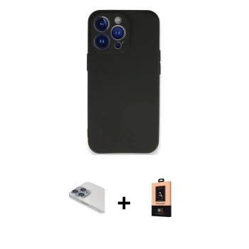 MARSİLYAN™- iPhone 13 Pro Max Kılıf Kozmos Yansıma Özel Seri - Şeffaf Maxco Cam Ekran Koruyucu + Pers Alüminyum Kamera Lens - SABE