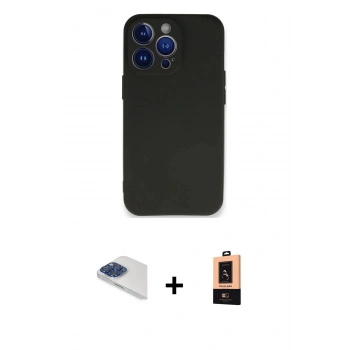 MARSİLYAN™- iPhone 13 Pro Max Kılıf Kozmos Yansıma Özel Seri - Şeffaf Maxco Cam Ekran Koruyucu + Pers Alüminyum Kamera Lens - LT