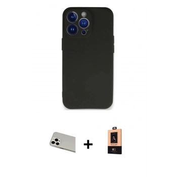 MARSİLYAN™- iPhone 13 Pro Max Kılıf Kozmos Yansıma Özel Seri - Şeffaf Maxco Cam Ekran Koruyucu + Rainbow Kamera Lens Koruma Cam - BZ