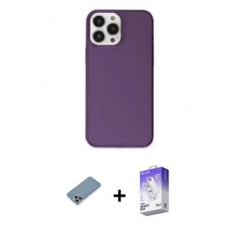MARSİLYAN™- iPhone 13 Pro Max Kılıf Kutup Doku Koleksiyonu - Siyah Bilvis 5in1 3D Magic Cam Ekran Koruyucu + Shine Kamera Lens Koruma Cam - GI