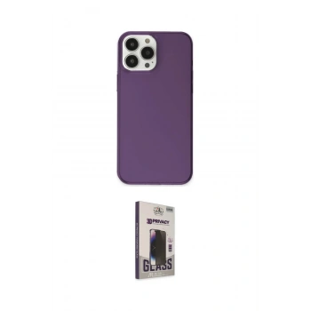 MARSİLYAN™- iPhone 13 Pro Max Kılıf Kutup Doku Koleksiyonu - Siyah Bilvis Hayalet Cam Ekran Koruyucu