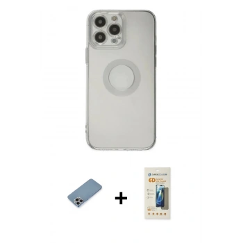 MARSİLYAN™- iPhone 13 Pro Max Kılıf Kutup Klasik - Siyah 6D Mat Seramik Hayalet Nano Ekran Koruyucu + Shine Kamera Lens Koruma Cam - GI
