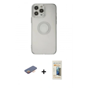 MARSİLYAN™- iPhone 13 Pro Max Kılıf Kutup Klasik - Siyah 6D Mat Seramik Hayalet Nano Ekran Koruyucu + Renkli Kamera Lens Koruma Cam - TU