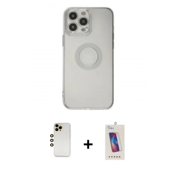 MARSİLYAN™- iPhone 13 Pro Max Kılıf Kutup Klasik - Siyah Joko 5D Cam + Shine Kamera Lens - GD