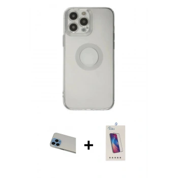 MARSİLYAN™- iPhone 13 Pro Max Kılıf Kutup Klasik - Siyah Joko 5D Cam + Rainbow Kamera Lens Koruma Cam - MI