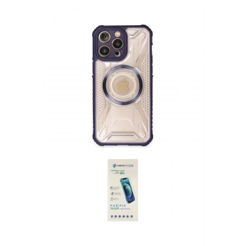 MARSİLYAN™- iPhone 13 Pro Max Kılıf Kutup Modern - Şeffaf Pasifik Cam Ekran Koruyucu