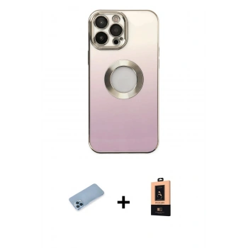 MARSİLYAN™- iPhone 13 Pro Max Kılıf Kutup Yansıma Özel Seri - Şeffaf Maxco Cam Ekran Koruyucu + Shine Kamera Lens Koruma Cam - MI