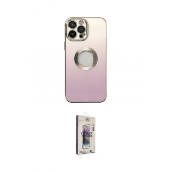 MARSİLYAN™- iPhone 13 Pro Max Kılıf Kutup Yansıma Özel Seri - Siyah Bilvis 3D Cam Ekran Koruyucu