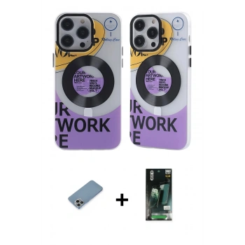 MARSİLYAN™- iPhone 13 Pro Max Kılıf Nova Doku Koleksiyonu - Şeffaf 360 Full Body Arka Koruyucu + Shine Kamera Lens Koruma Cam - GI