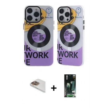 MARSİLYAN™- iPhone 13 Pro Max Kılıf Nova Doku Koleksiyonu - Şeffaf 360 Full Body Arka Koruyucu + Pers Alüminyum Kamera Lens - GD