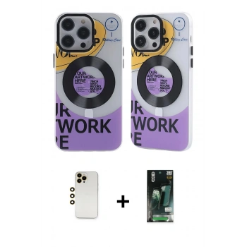 MARSİLYAN™- iPhone 13 Pro Max Kılıf Nova Doku Koleksiyonu - Şeffaf 360 Full Body Arka Koruyucu + Shine Kamera Lens - GD