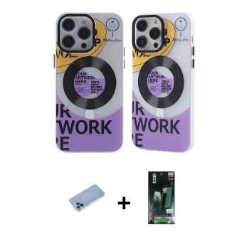 MARSİLYAN™- iPhone 13 Pro Max Kılıf Nova Doku Koleksiyonu - Şeffaf 360 Full Body Arka Koruyucu + Shine Kamera Lens Koruma Cam - MI