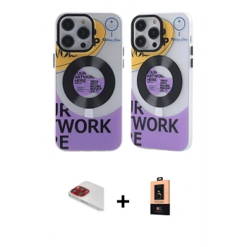 MARSİLYAN™- iPhone 13 Pro Max Kılıf Nova Doku Koleksiyonu - Şeffaf Maxco Cam Ekran Koruyucu + Pers Alüminyum Kamera Lens - KI