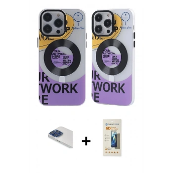 MARSİLYAN™- iPhone 13 Pro Max Kılıf Nova Doku Koleksiyonu - Siyah 6D Mat Seramik Hayalet Nano Ekran Koruyucu + Pers Alüminyum Kamera Lens - LT