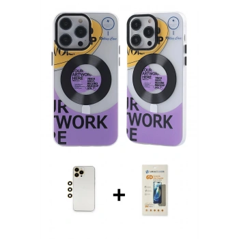 MARSİLYAN™- iPhone 13 Pro Max Kılıf Nova Doku Koleksiyonu - Siyah 6D Mat Seramik Hayalet Nano Ekran Koruyucu + Shine Kamera Lens - GD