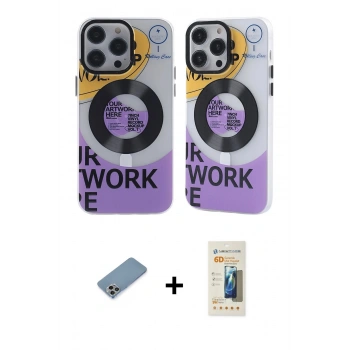 MARSİLYAN™- iPhone 13 Pro Max Kılıf Nova Doku Koleksiyonu - Siyah 6D Mat Seramik Hayalet Nano Ekran Koruyucu + Shine Kamera Lens Koruma Cam - GI