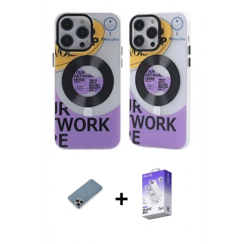 MARSİLYAN™- iPhone 13 Pro Max Kılıf Nova Doku Koleksiyonu - Siyah Bilvis 5in1 3D Magic Cam Ekran Koruyucu + Metal Kamera Lens Koruma Cam - MR