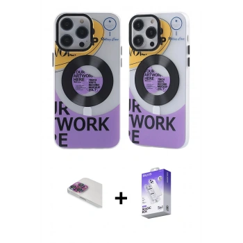 MARSİLYAN™- iPhone 13 Pro Max Kılıf Nova Doku Koleksiyonu - Siyah Bilvis 5in1 3D Magic Cam Ekran Koruyucu + Pers Alüminyum Kamera Lens - GI